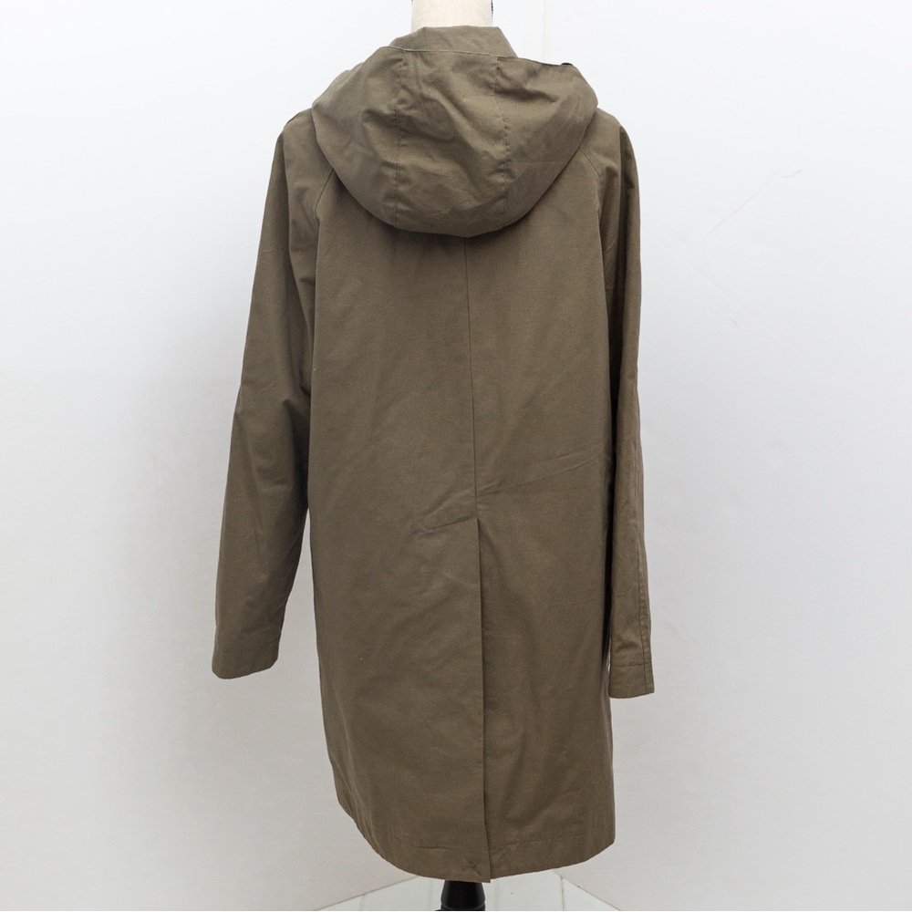 Olive rain jacket water resistant trench coat olive Kathy Ireland M - Picture 2 of 16
